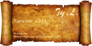 Tyroler Lili névjegykártya